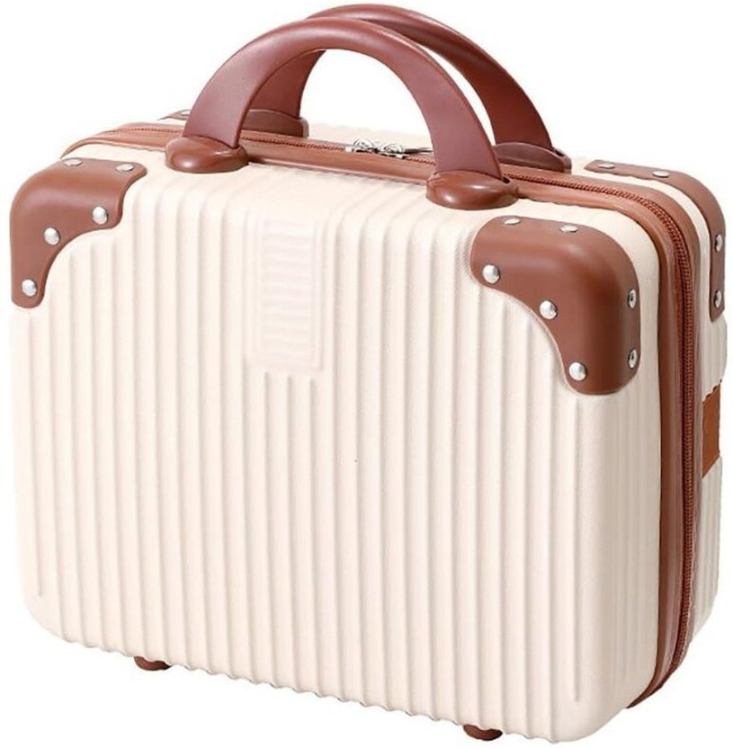 FALMAGU Portable Makeup Travel Case Hand Luggage, Suitcase Elastic Travel Travel Toiletry Kit(Khaki, Khaki)