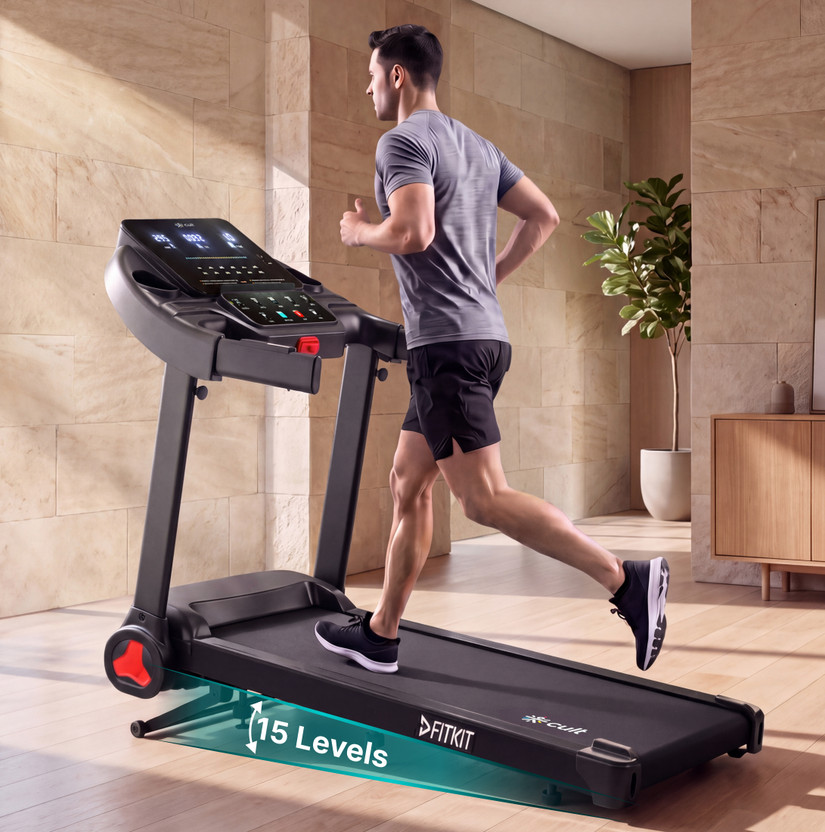 FITKIT FITKIT by Cult PowerRun96Auto BLDC Treadmill 5.5HP | Home Use Treadmill (Max Weight:120 kg) - Flipkart Deal