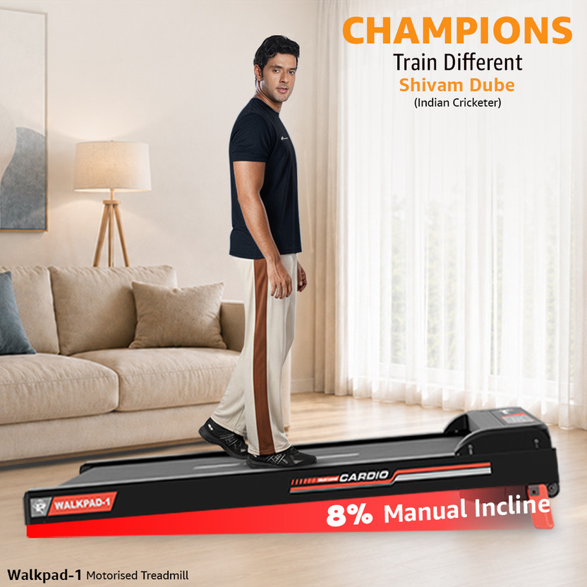 Powermax Powermax Fitness 3HP Walking Pad 1 110kg Manual Incline Walkpad for Home Treadmill (Max Weight:110 kg) - Flipkart Deal