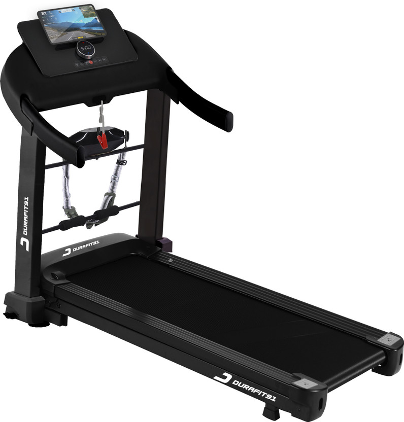 Durafit Spark Multifuntion BLDC 4.5HP Peak|120Kg:Max Weight,16km Speed,Foldable Home Use Treadmill (Max Weight:120 kg)