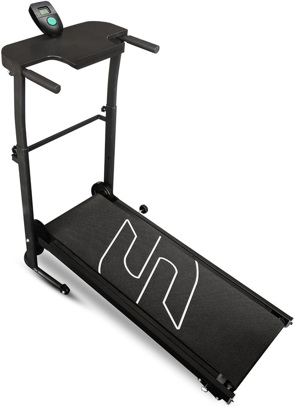 Sparnod Fitness STH_550 Manual Foldable Treadmill For Home Use, 5-Layer Anti-Skid Belt Treadmill (Max Weight:100 kg)