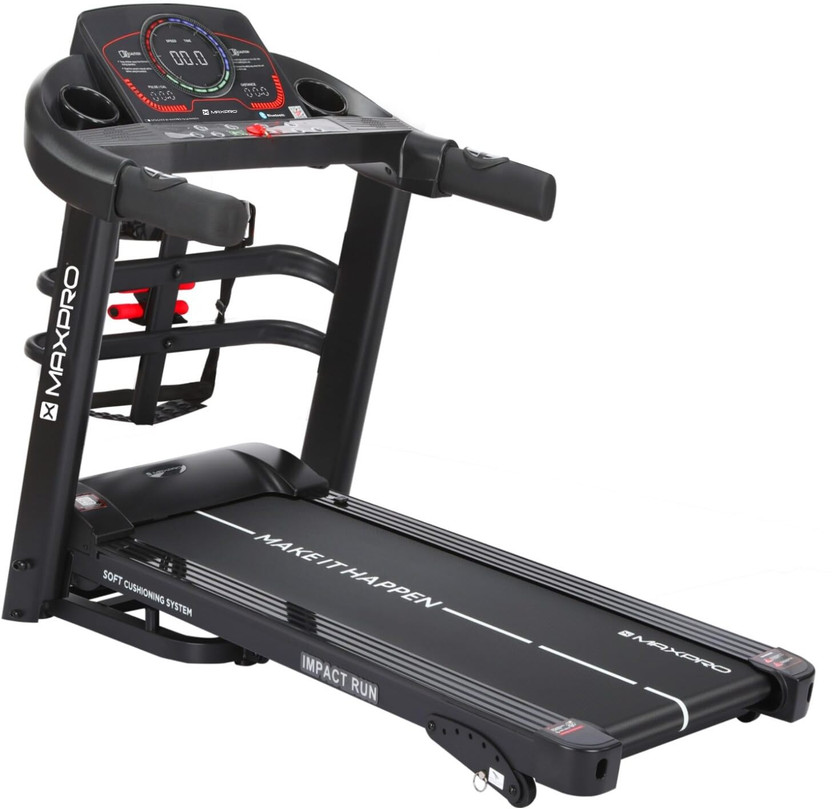 Maxpro Maxpro Impact Run PTM600M 5HP Peak DC Motor 6-Level Incline, Max.Speed 14km/hr Treadmill (Max Weight:110 kg) - Flipkart Deal
