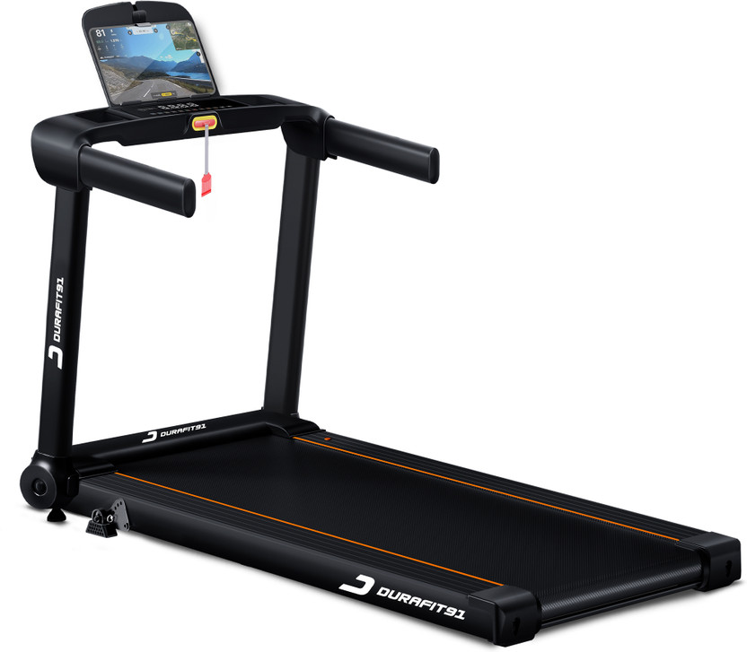 Durafit91 Ace 4.5HP BLDC Peak | 120Kg User Weight | 16km Speed | Foldable| Home Use Treadmill (Max Weight:120 kg)