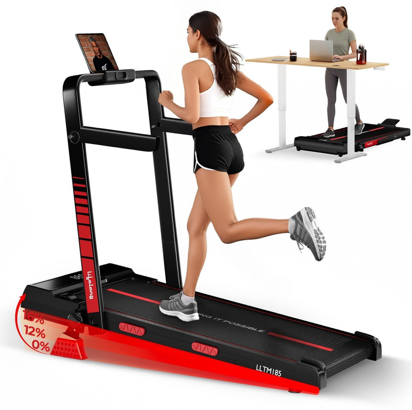 Lifelong Walking Pad Treadmill for Home 4Hp Peak Dc Brushless Motor Treadmill (Max Weight:110 kg)