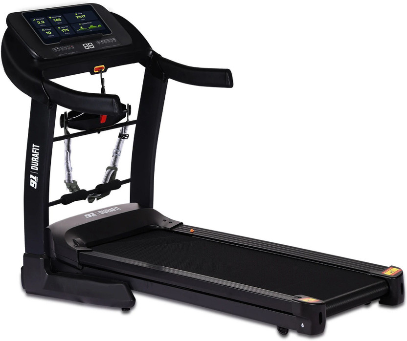 Durafit Vigor Pro Multifunction 6HP Peak 150Kg MaxWeight, 18km Speed, 25-Level Incline Treadmill (Max Weight:150 kg)