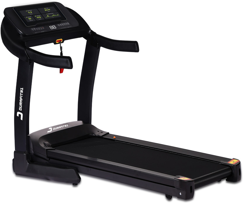 Durafit91 Vigor 6HP Peak BLDC Motorized 150Kg:MaxWeight |18km Speed |Foldable Home Use Treadmill (Max Weight:150 kg)