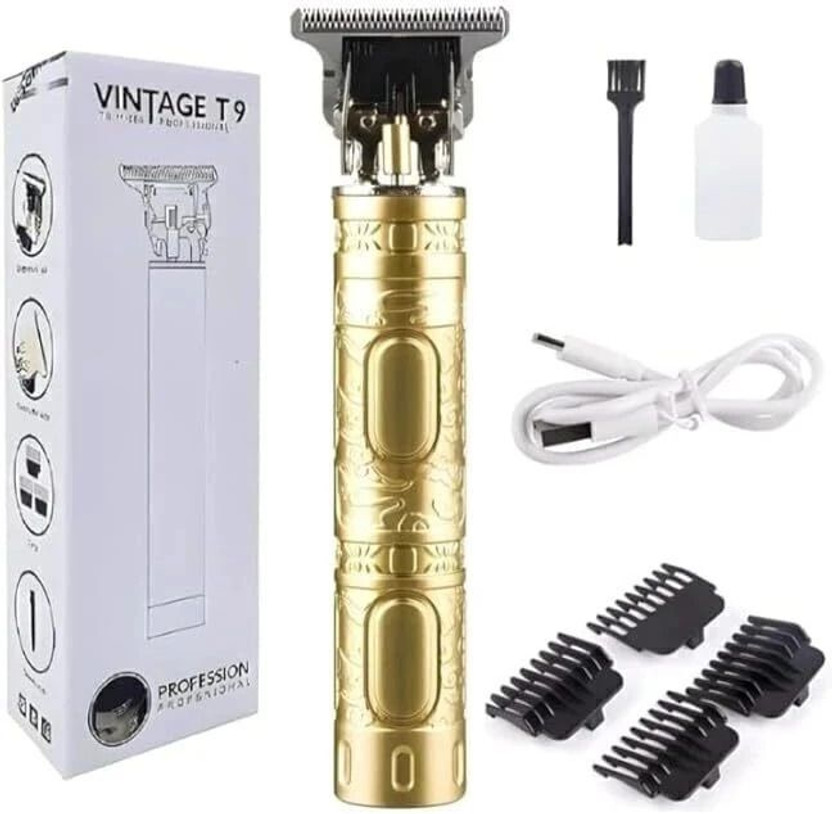Mahirify Men's Trimmer for Beard, Hair, Body | 120 Min Use | 4 Settings | Gold-E1 Trimmer 240 min  Runtime 4 Length Settings(Gold)