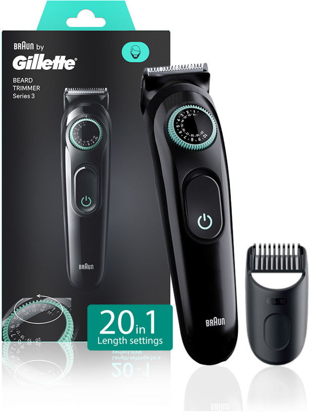 Gillette Trimmer BT 3 Series IN Trimmer 50 min  Runtime 20 Length Settings(Black)