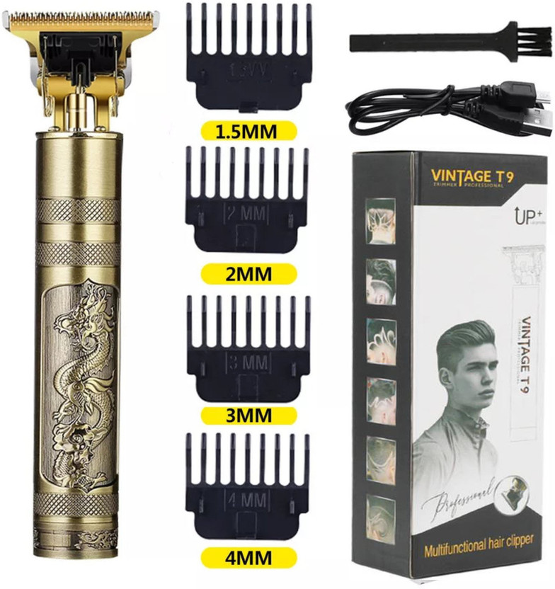 GETTRADE Professional Vintage T9 Hair Trimmer Clipper T-Shape Design & Dragon Style G9 Trimmer 60 min  Runtime 4 Length Settings(Rose Gold)