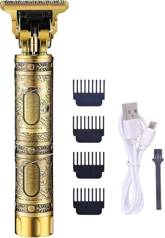 WeRock Professional Vintage T9 Hair Cutting Machine Rechargeable Hair Clippers USB W38 Trimmer 120 min  Runtime 4 Length Settings(Gold)
