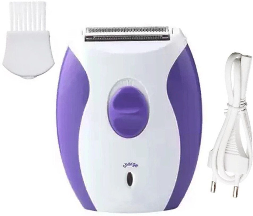 Crostal Rechargeable Lady Hair Remover Epilator Full body, Face shaver & Eyebrow Trimmer Body Groomer 60 min  Runtime 0 Length Settings(Multicolor)