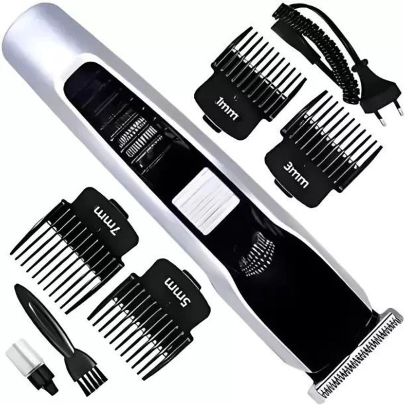 UZAN 538 Cordless Grooming Tool | Rechargeable Hair Trimmer Trimmer 60 min  Runtime 4 Length Settings(Silver, Black)