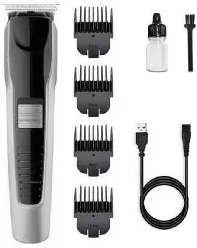 Niavaa Shaving Machine Mini for Men Rechargable Face Shaving Trimmer 60 min  Runtime 4 Length Settings(Silver)