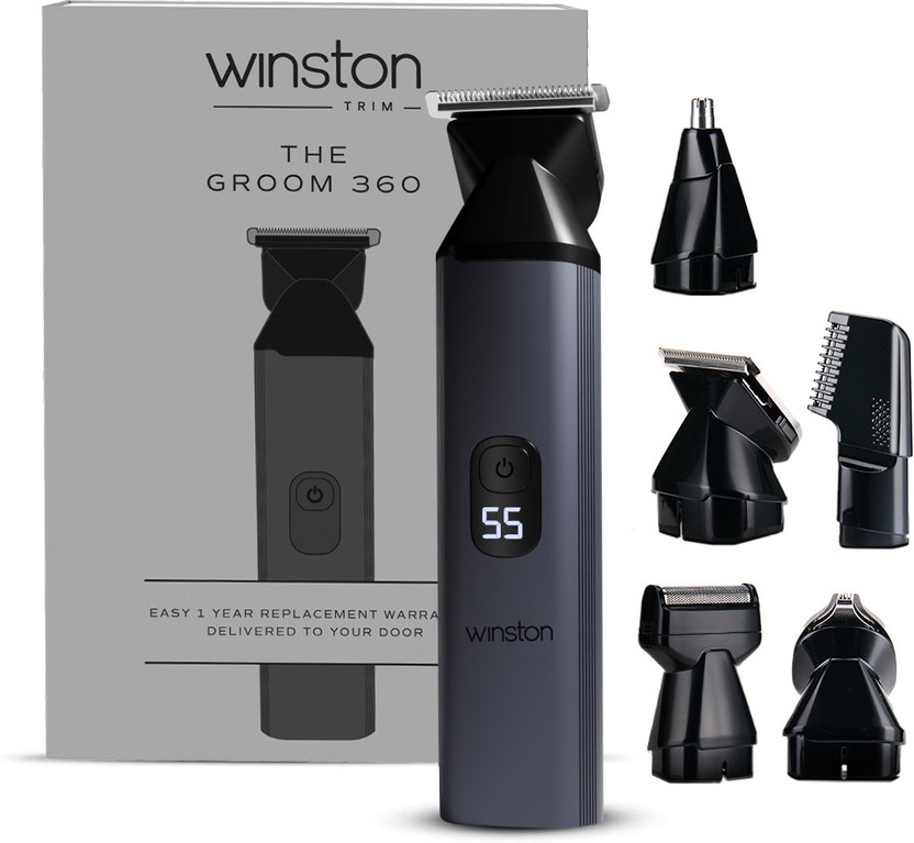 Winston Winston 6 in 1 Full Body Trimmer for Men - Groom 360 Fully Waterproof Grooming Kit 180 min  Runtime 6 Length Settings(Black) - Flipkart Deal