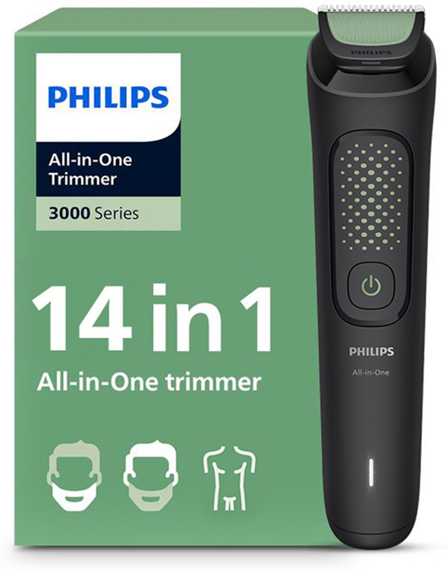 PHILIPS MG3951/30 Fully Waterproof Trimmer 90 min  Runtime 14 Length Settings(Black)