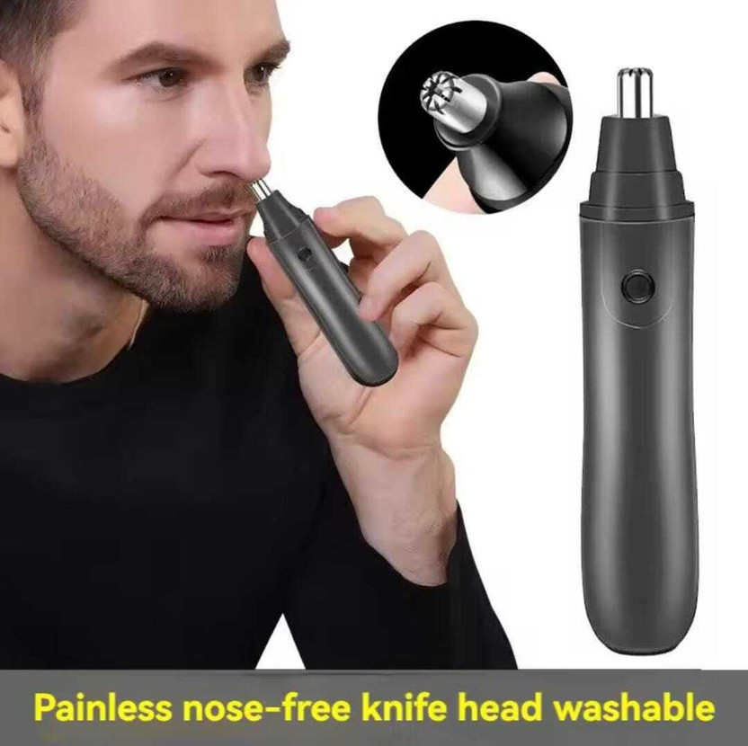 RAYHUNT Nose Hair Trimmer, Ear and Nose Hair Trimmer for Men Women Grooming Kit 200 min  Runtime 1 Length Settings(Black)