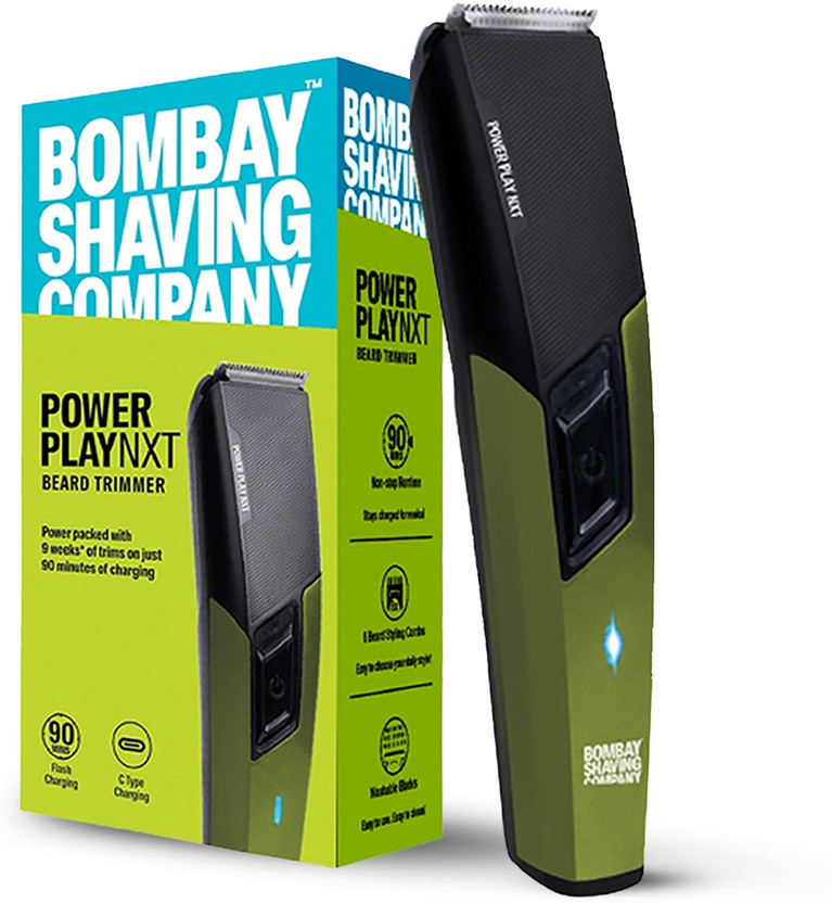 BOMBAY BOMBAY SHAVING COMPANY POWER PLAY NXT BEARD TRIMMER Trimmer 90 min  Runtime 6 Length Settings(Multicolor) - Flipkart Deal