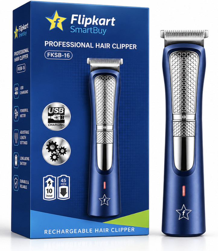 Flipkart SmartBuy FKSB 16 Trimmer 45 min  Runtime 4 Length Settings(Blue, Silver)