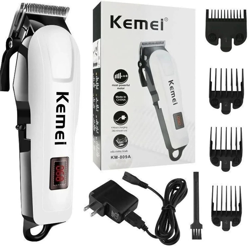 Aaditya Enterprises KM-809A Trimmer 240 min  Runtime 4 Length Settings(White, Black)