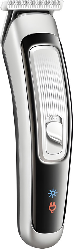 Harsiddhi AT-505 Trimmer 90 min  Runtime 4 Length Settings(Silver, Black)