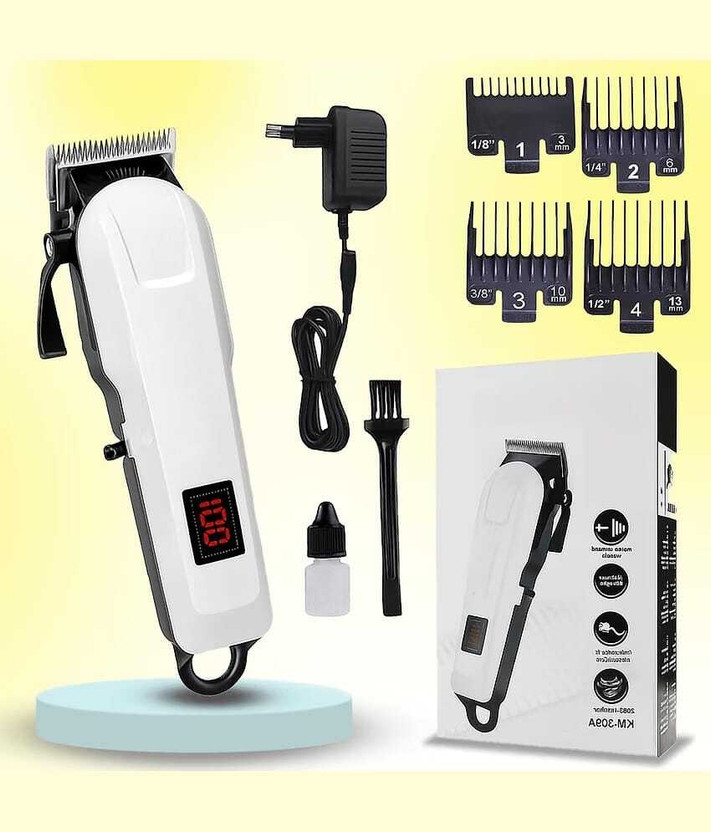 frenzy flex Maxtop 809 Shaver Trimmer Trimmer 120 Min Runtime 5 Length Trimmer 120 min  Runtime 4 Length Settings(White)