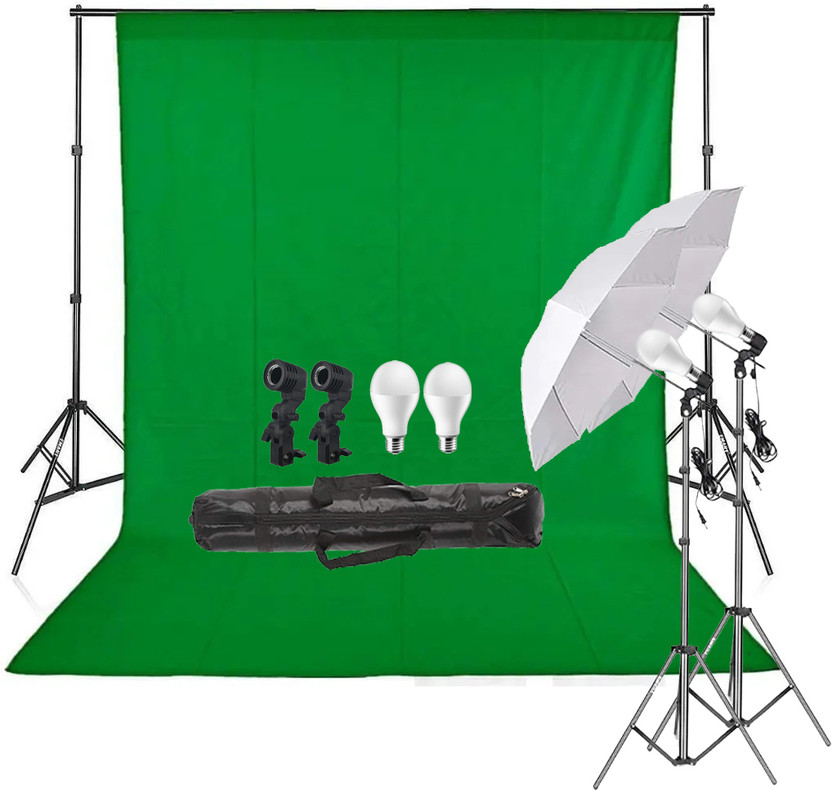 PICPRO Green Screen Kit for Videoshoot & Photography Background Stand Tripod Kit(Single Holder Kit + Green Screen, Supports Up to 10000 g)