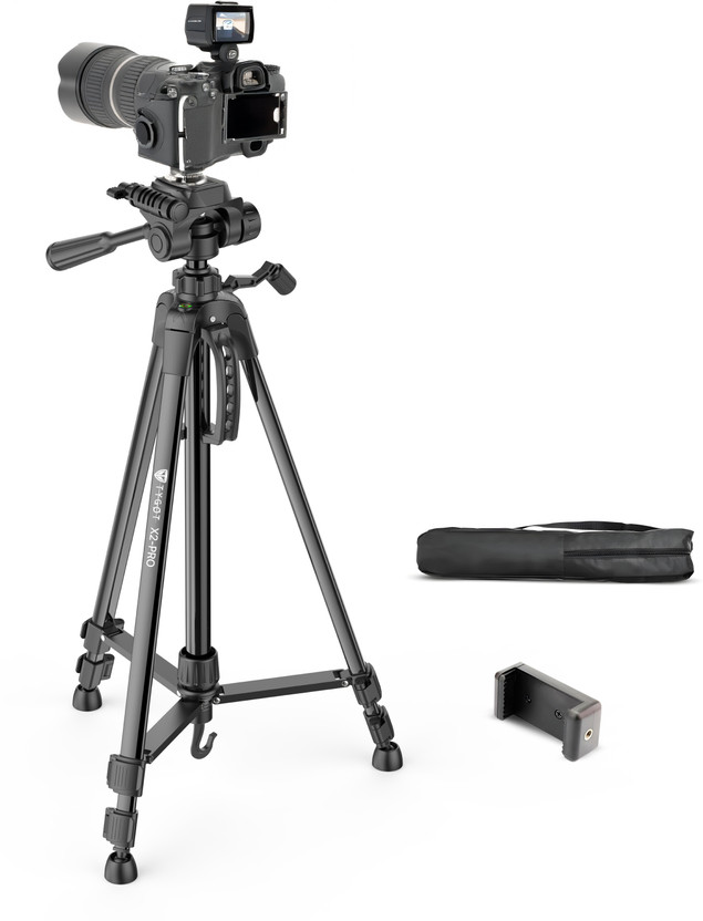 Tygot X2 Pro Professional 70 Inch (180CM) Tripod for DSLR, Camera Tripod Kit(Black, Supports Up to 5000 g)