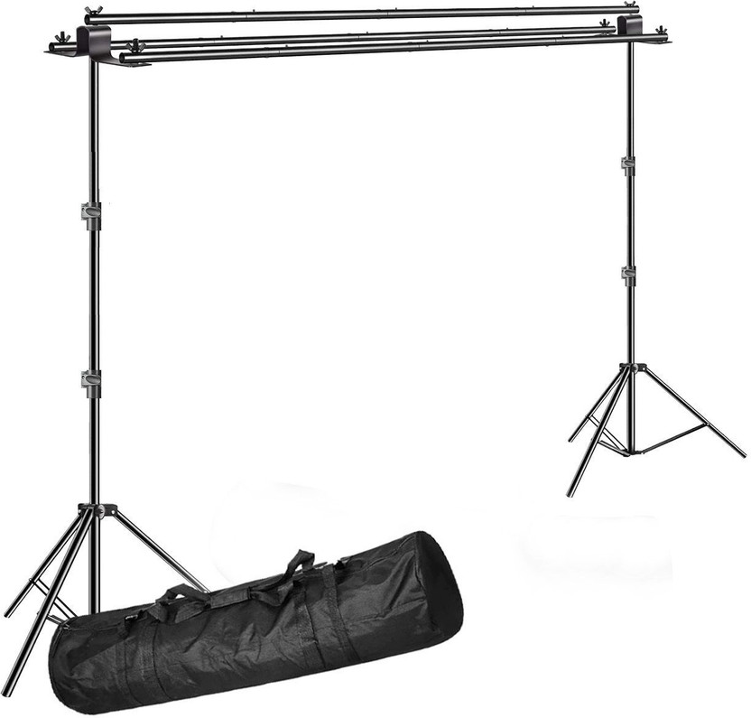PICPRO Triple Rod Photography Background Support Kit-3set Cross Bars(9x9-3Nos) Tripod Kit(Black, Supports Up to 10000 g)