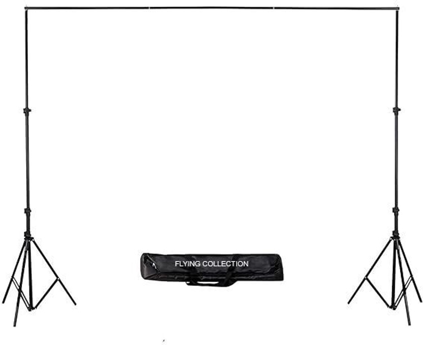 FLYING COLLECTION Background Support Kit (9ft x 9ft) for Backdrop Photography & Videography Tripod Kit(Black, Supports Up to 7000 g)