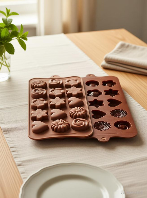 MoldBerry MoldBerry Silicone Chocolate Mould Flower Heart Shape Candy Mold for Baking, Jelly, Fondant, Cake Decoration, Reusable Chocolate Molds(Pack of 1) - Flipkart Deal