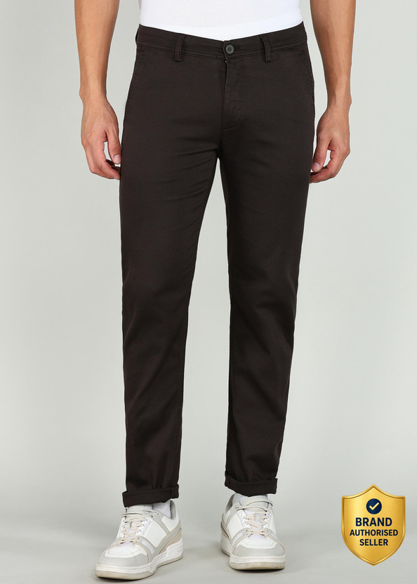 PETER ENGLAND Regular Fit Men Green Trousers