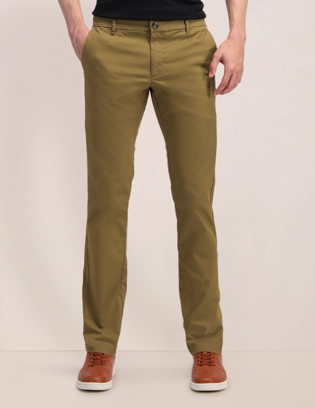 U.S. POLO ASSN. Slim Fit Men Khaki Trousers