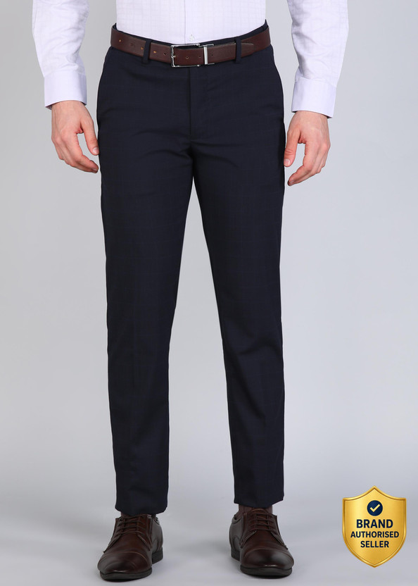 PETER ENGLAND Regular Fit Men Grey Trousers