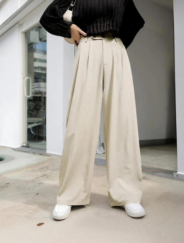 KOTTY Regular Fit Women Beige Trousers