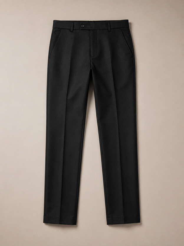 GANPATISULZ Slim Fit Men Black Trousers
