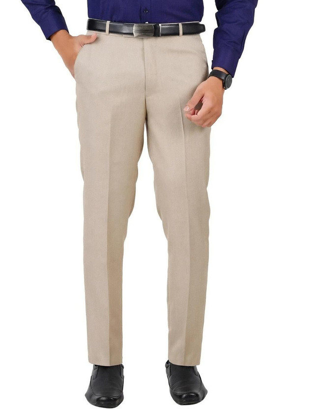 McHenry Regular Fit Men Cream Trousers