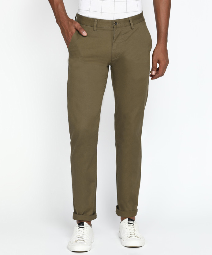 PETER ENGLAND Slim Fit Men Khaki Trousers