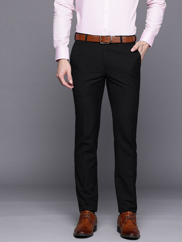Raymond Slim Fit Men Black Trousers