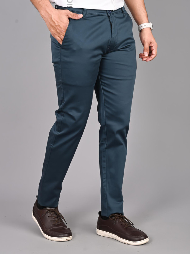 FUBAR FUBAR Slim Fit Men Dark Green Trousers - Flipkart Deal