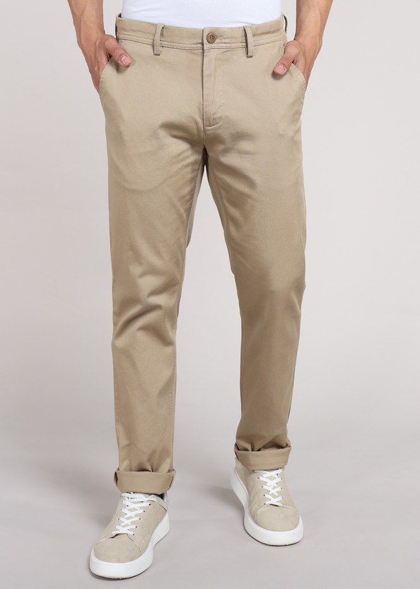 PETER PETER ENGLAND Tapered Men Khaki Trousers - Flipkart Deal