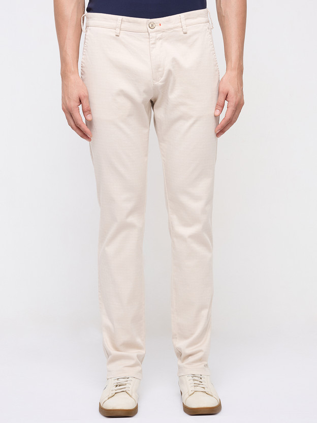 KILLER Slim Fit Men Cream Trousers