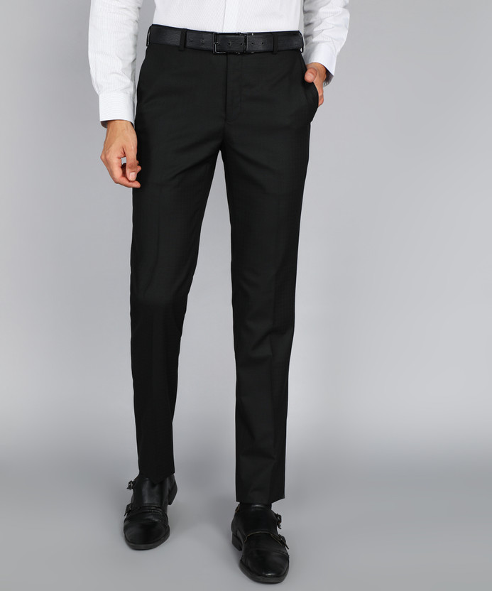 Raymond Slim Fit Men Black Trousers