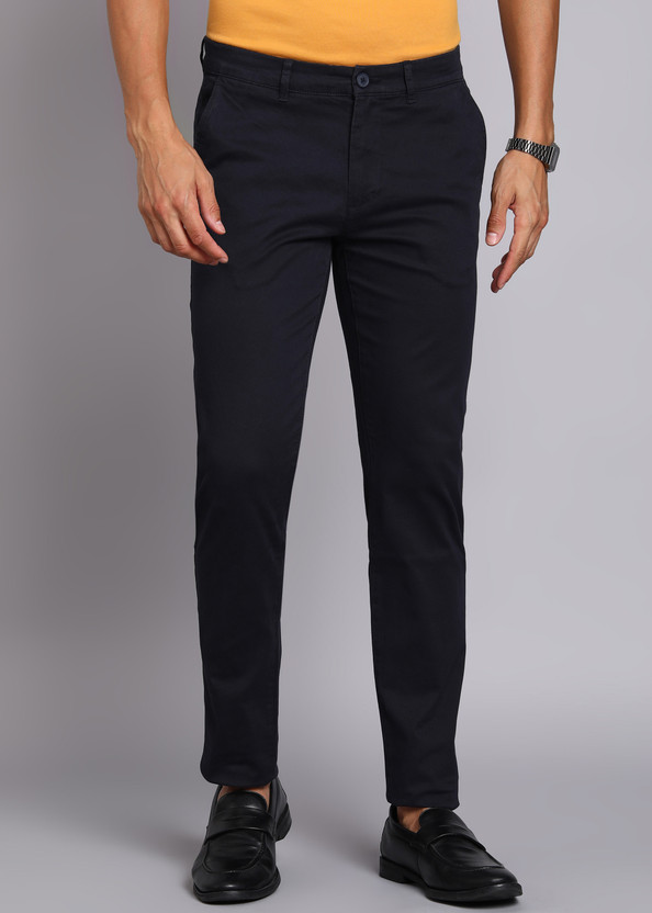 PETER ENGLAND Regular Fit Men Blue Trousers