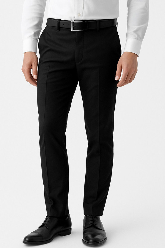 The Revenant Slim Fit Men Black Trousers