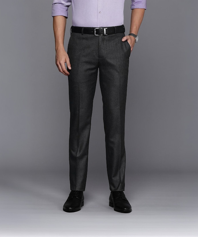 Raymond Slim Fit Men Black Trousers