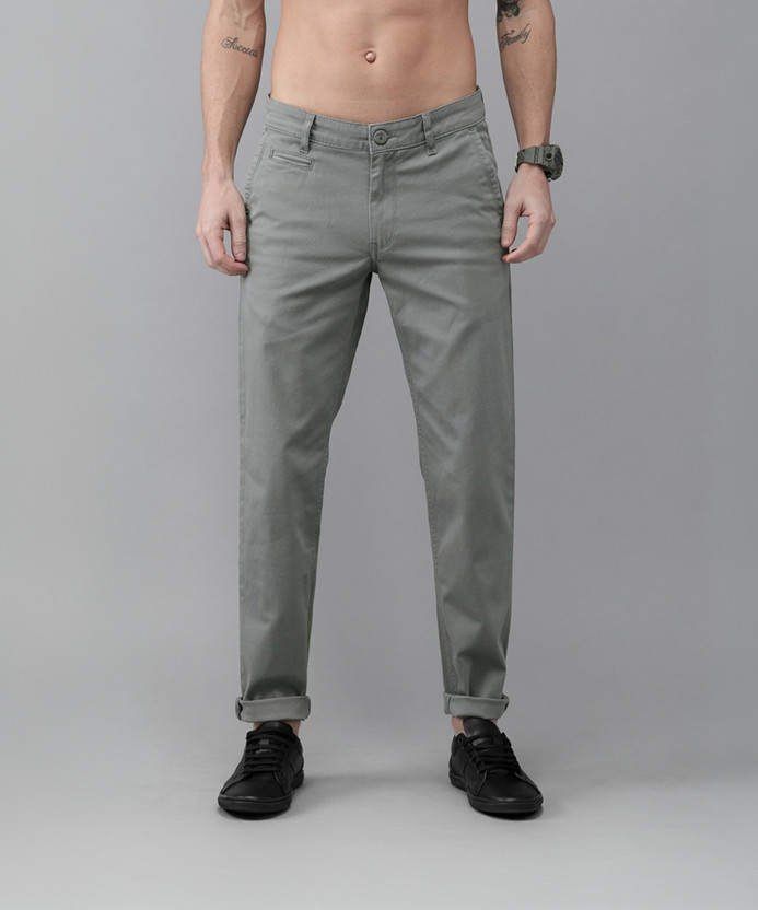 Roadster Regular Fit Men Grey Trousers