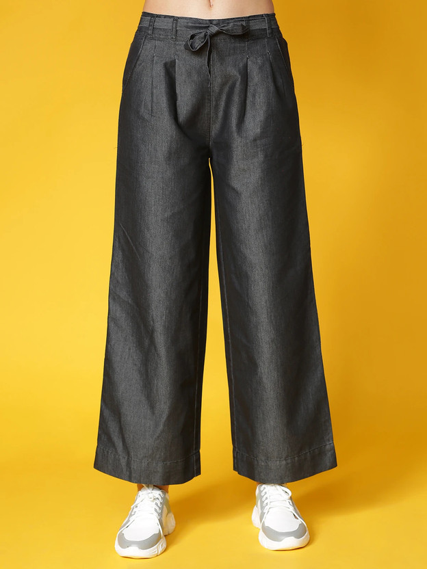 NOVIO NOVIO Flared Women Black Trousers - Flipkart Deal