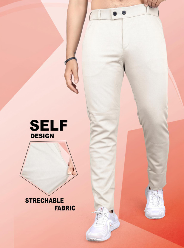 INDICLUB INDICLUB Slim Fit Men Cream Trousers - Flipkart Deal