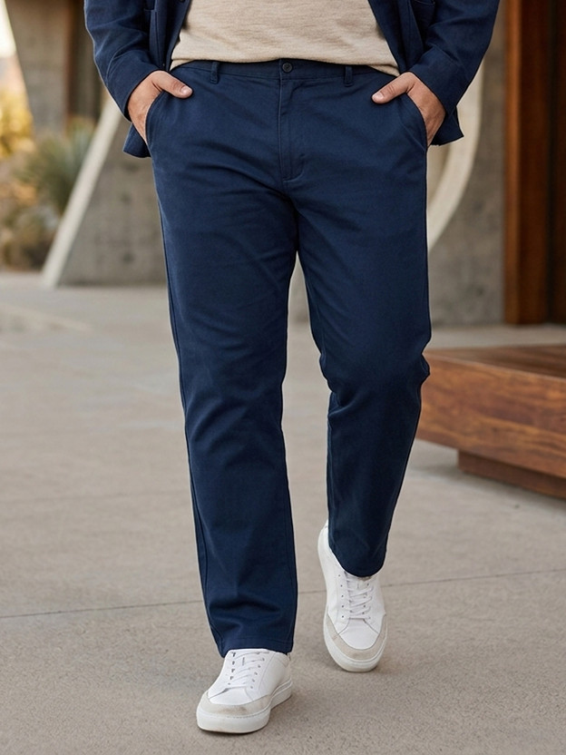 Urbano Urbano Plus Regular Fit Men Blue Trousers - Flipkart Deal