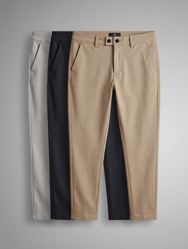 TheMutedThreads Slim Fit Men Beige, Black, Grey Trousers